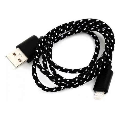 Кабель Smart Buy USB-8pin для Apple 1,2м нейлон черный