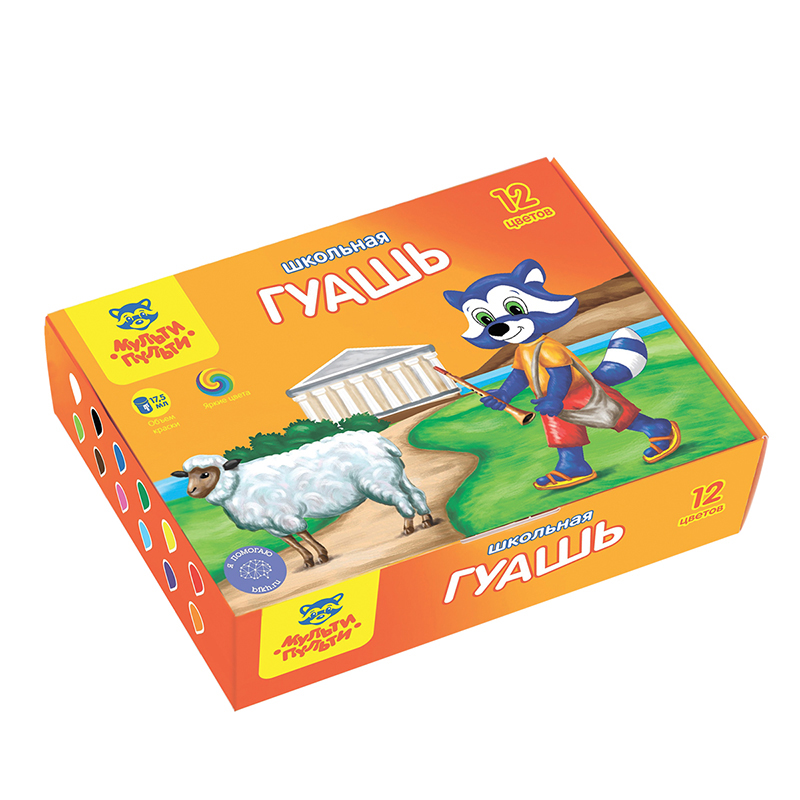 Гуашь 12цв*17,5мл ЕНОТ В ГРЕЦИИ 