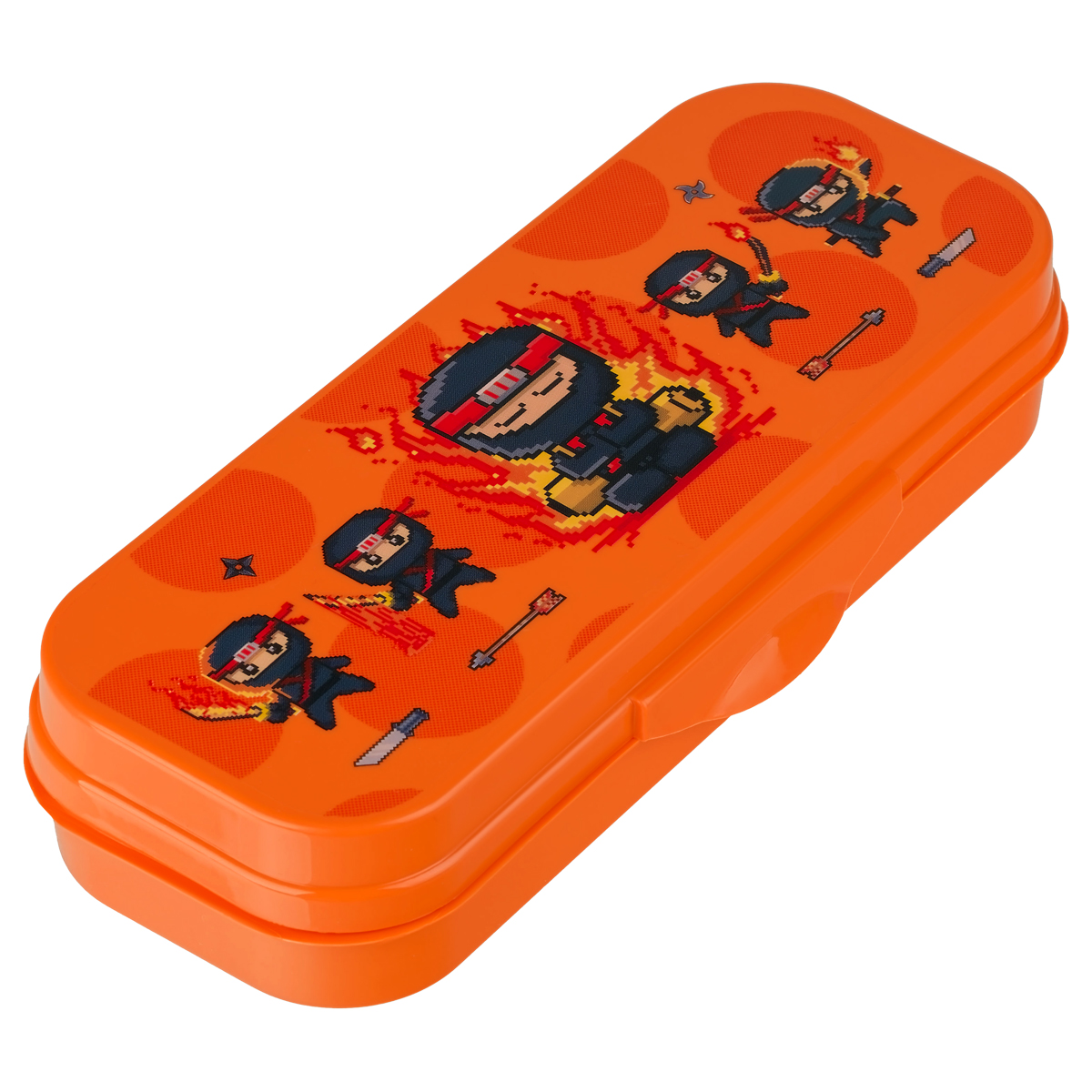 Пенал-футляр, 215*90*43 СТАММ "Ниндзя" оранжевый