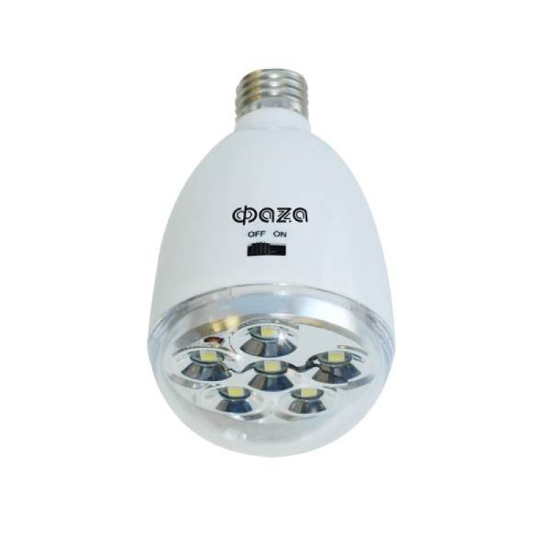 Фонарь Фаzа AccuF9-L1.5W-wh аварийный аккумуляторный 6LED белый Е27