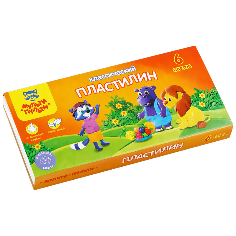 Пластилин _6цв ПРИКЛЮЧЕНИЯ ЕНОТА 120г со стеком