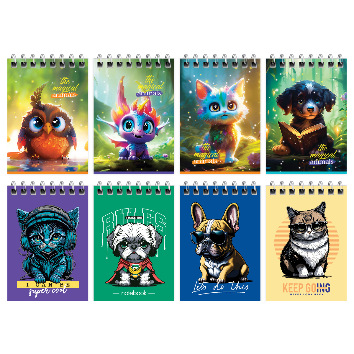 Блокнот А7 40л гребень BG Забавные питомцы