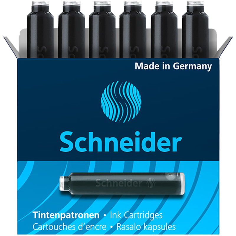 Картридж для перьевой ручки черн 6шт Schneider 