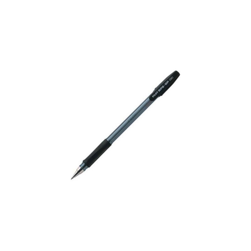 Ручка шариковая черная PILOT 1мм Medium резин.упор, на масл.основе  1/12