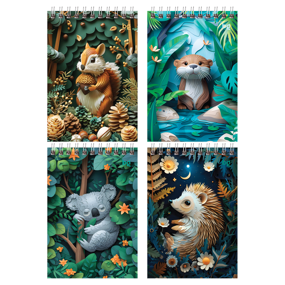 Блокнот А6 40л гребень BG "Paper art"