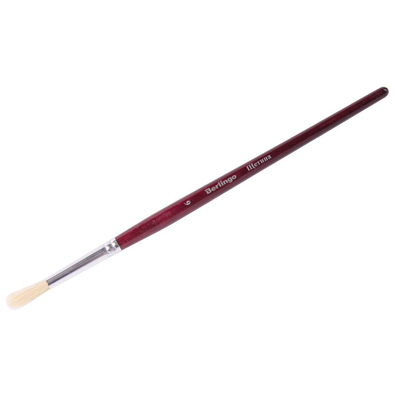 Кисть ЩЕТИНА круглая №6 BERLINGO  1/30
