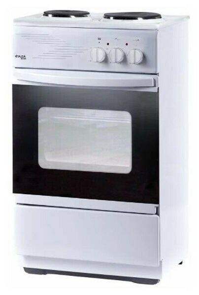 Электрическая плита Лада Nova СE 3209 W, 2 конфорки, размеры 50x40x85 см.