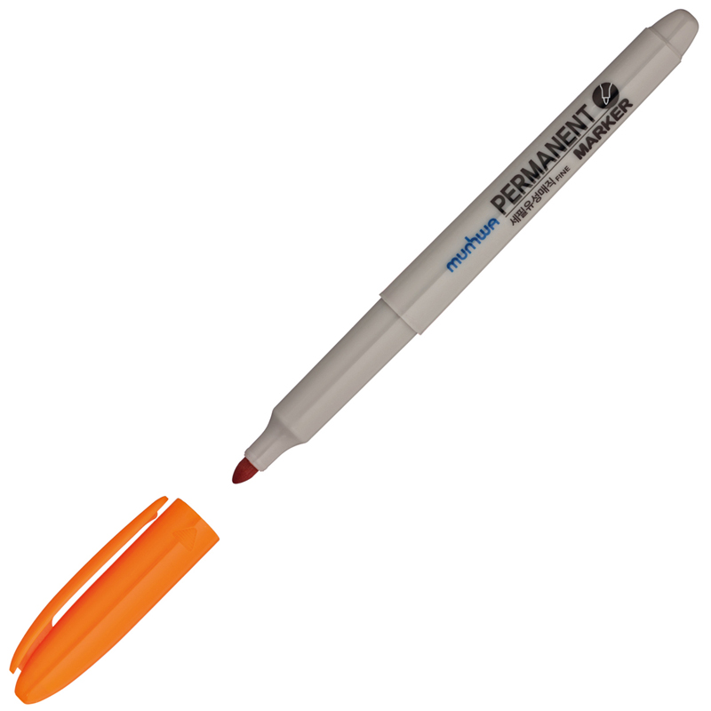 Маркер перманентный оранжевый 1,5мм MunHwa пулевидный 