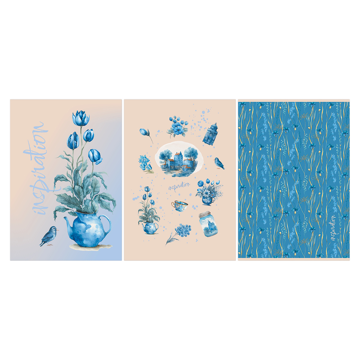 Тетрадь А4 48л кл BG "Васильковое настроение", матовая ламинация