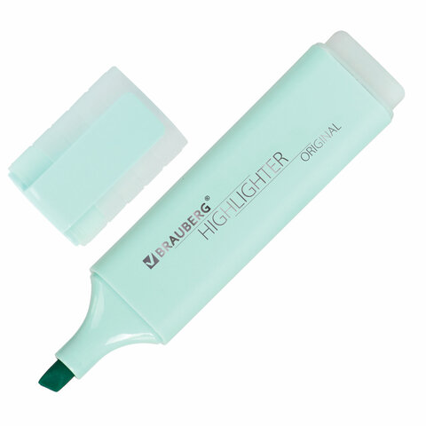 Текстовыделитель BRAUBERG ORIGINAL PASTEL БИРЮЗОВЫЙ, линия 1-5 мм