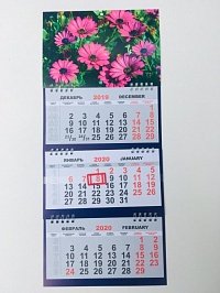 Квартальный календарь ТРИО (ЭКОНОМ) на 2020 год МТ031