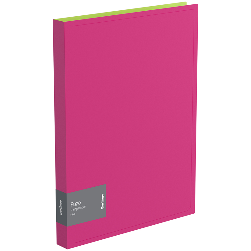 Папка на 2 кольцах А4 25мм розовая BERLINGO Fuze 600мкм