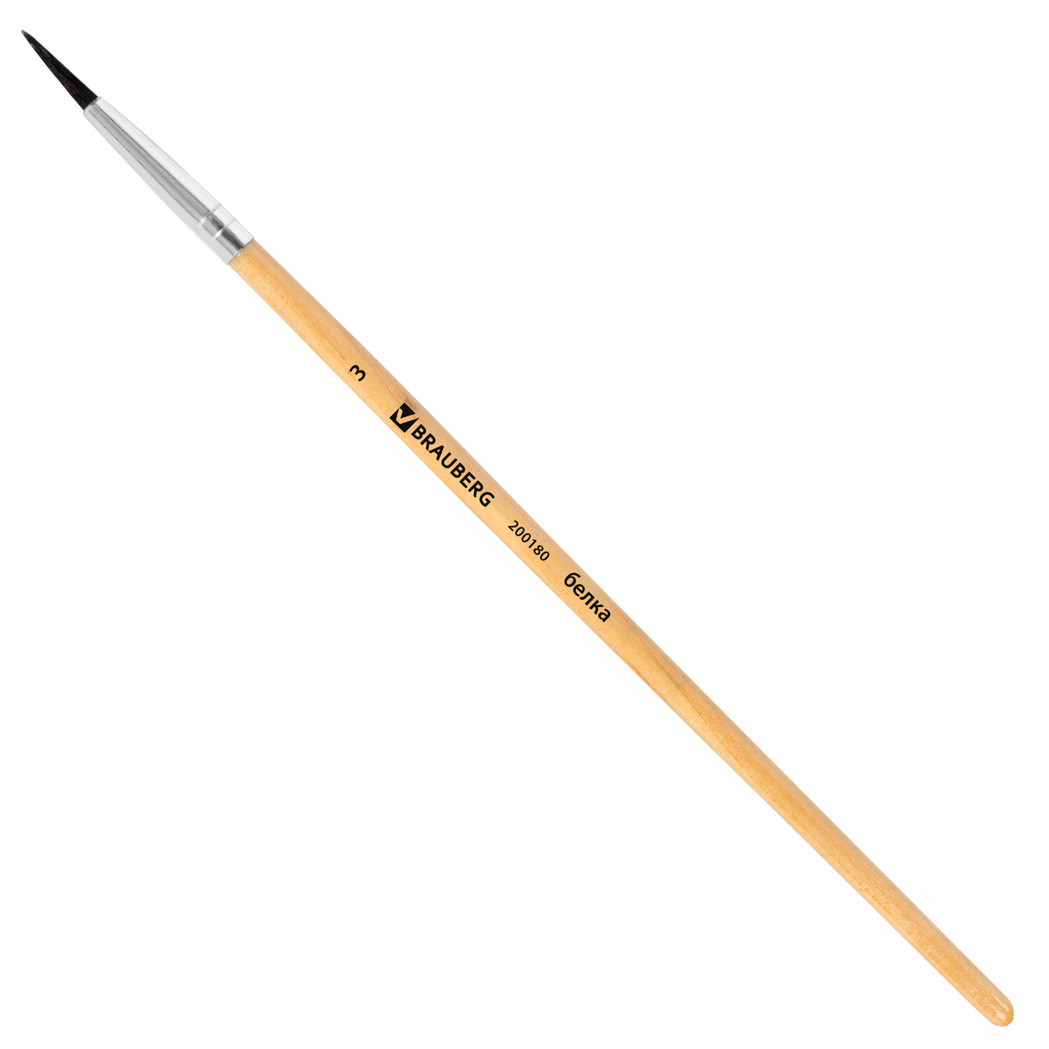 Кисть БЕЛКА круглая №3 BRAUBERG  1/30