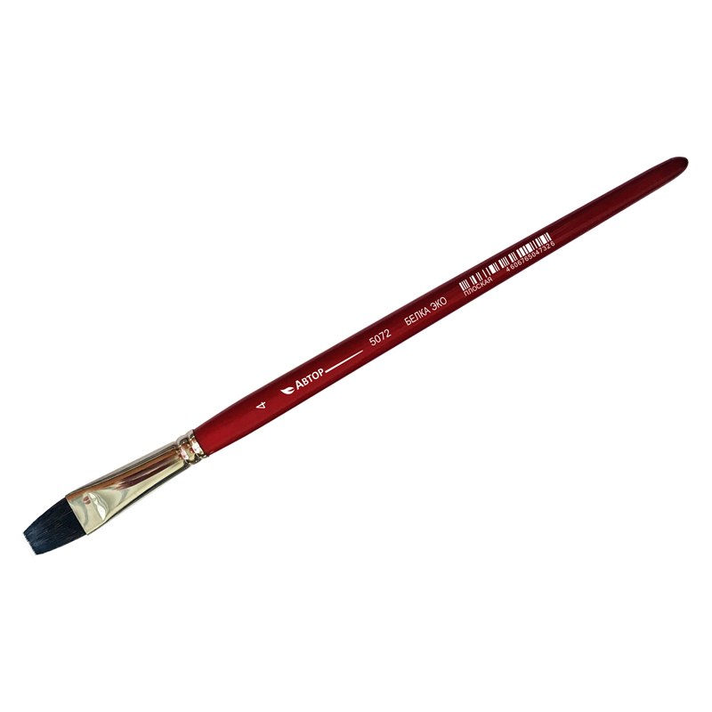 Кисть художественная синтетика имитация белки, ХМ, "Белка эко", плоская №4