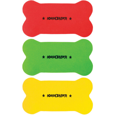Стиратель магнитный для доски ЮНЛАНДИЯ "Косточка", 55х110 мм 1шт /3