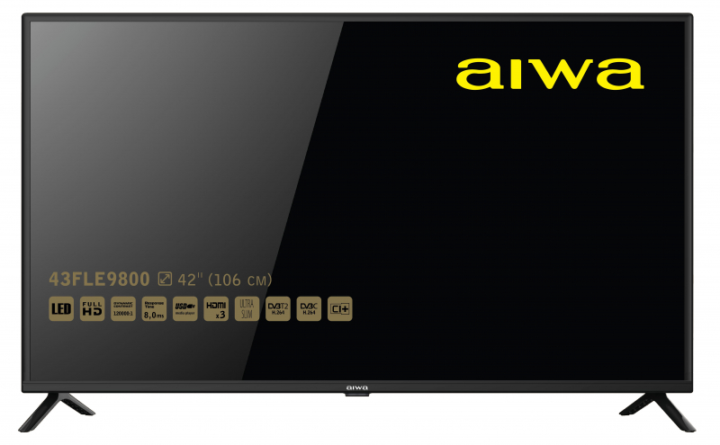 Телевизор LED AIWA 43FLE9800, Диагональ 43", Размеры 956x542x78 мм, Full HD