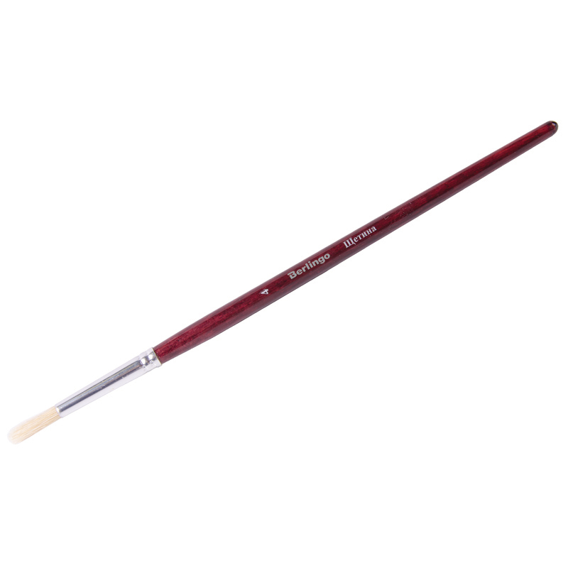 Кисть ЩЕТИНА круглая №4 BERLINGO  1/30