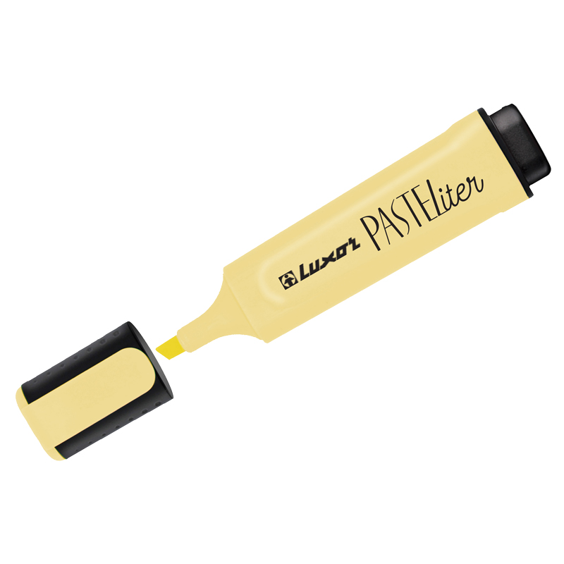 Текстовыделитель LUXOR Pasteliter пастельный желтый 1-5мм  1/12