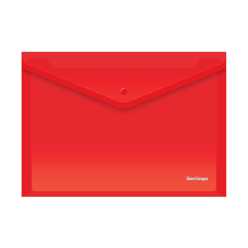 Папка на кнопке А4 красная 180мкм BERLINGO  1/10
