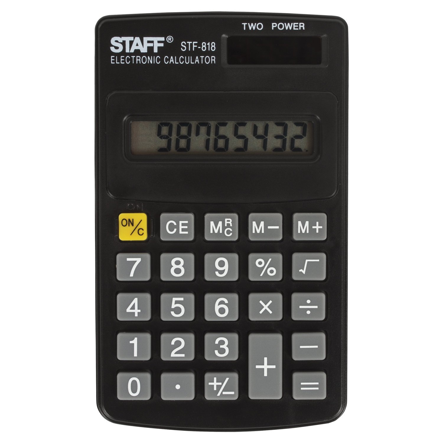 Калькулятор карманный 102*62мм 8 разр STAFF 2-е питание  STF-818 