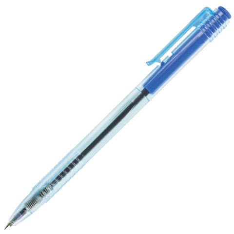 Ручка шар авт син на масл осн BRAUBERG 0,5мм Click Blue 1/50