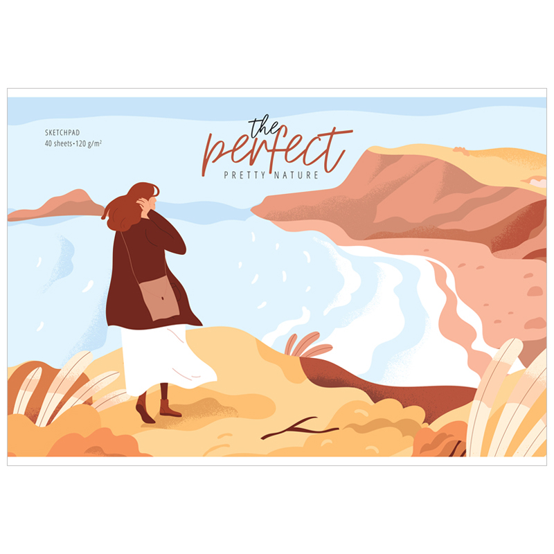 Альбом для рисования 40л А4 скрепка Greenwich Line "The Perfect", 120 г/м2