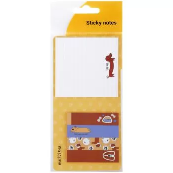 Флажки-закладки и самоклеящиеся блоки в наборе MESHU "Cute dog", 74*74мм, 60*15мм, 25л., европодвес