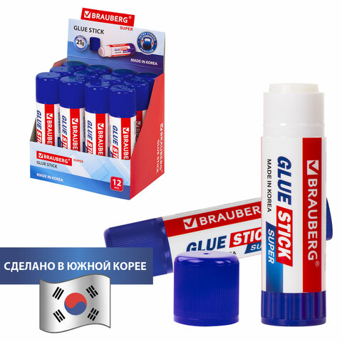Клей-карандаш 21гр BRAUBERG SUPER  ЮЖНАЯ КОРЕЯ