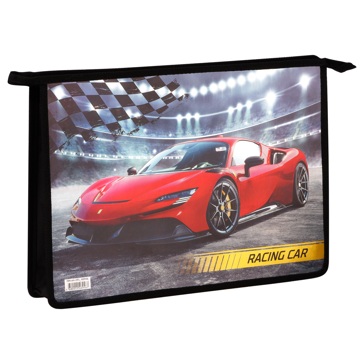 Папка для тетрадей 1 отделение, А4, ArtSpace "Racing Car", 325*230*55мм, ламинированный картон, фоль