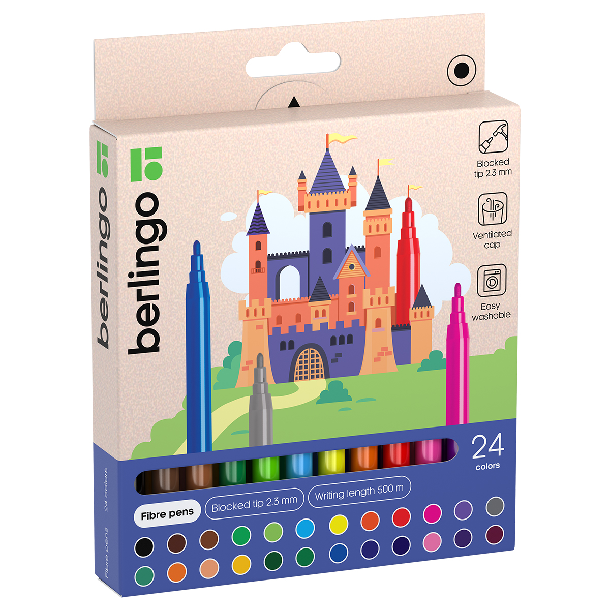 Фломастеры 24цв Berlingo Замки