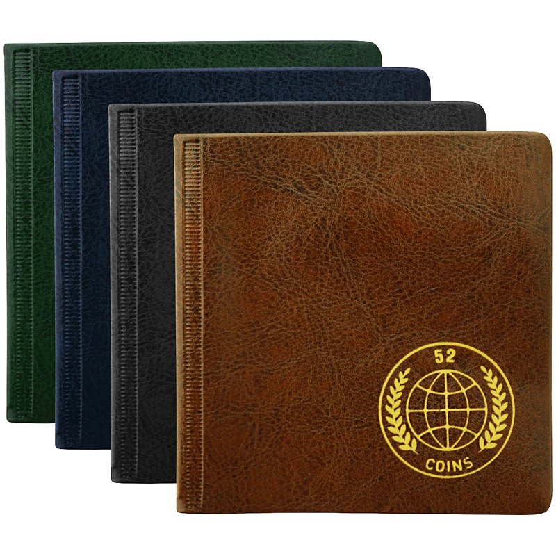 Альбом для монет на 52 монеты 8листов, комбинированный, карманный ПВХ 105*105 Альбом для монет на 52 монеты 8листов, комбинированный, карманный ПВХ 105*105