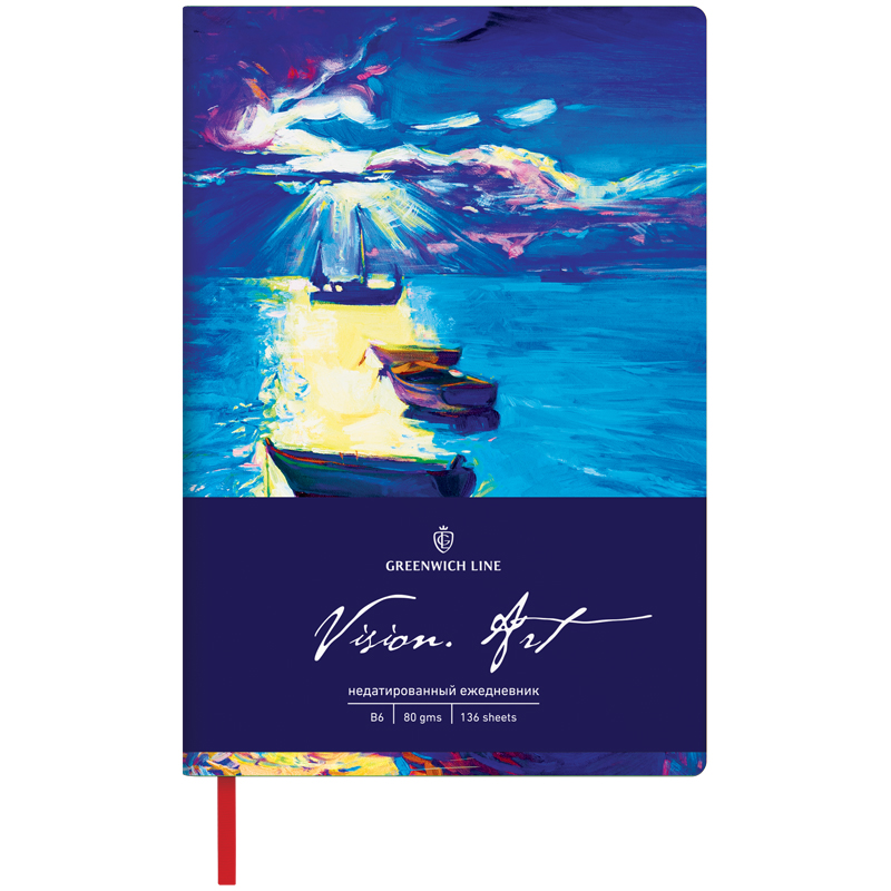 Ежедневник B6 136л Greenwich Line Vision.Art кожзам тон.блок, цв.срез