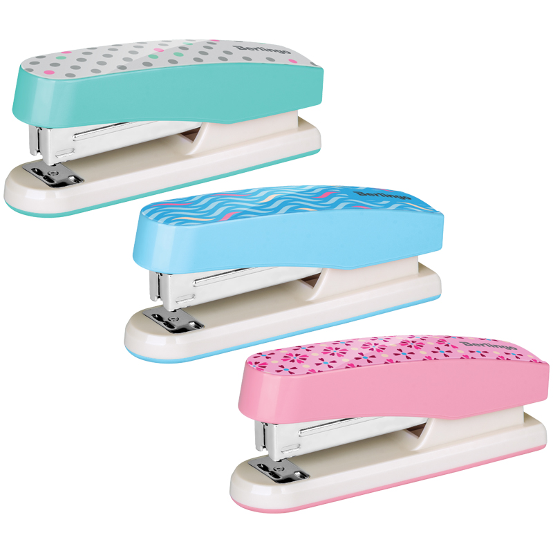 Степлер №24/6, 26/6 20л Berlingo Silk Touch пластиковый корпус, ассорти Степлер №24/6, 26/6 20л Berlingo Silk Touch пластиковый корпус, ассорти