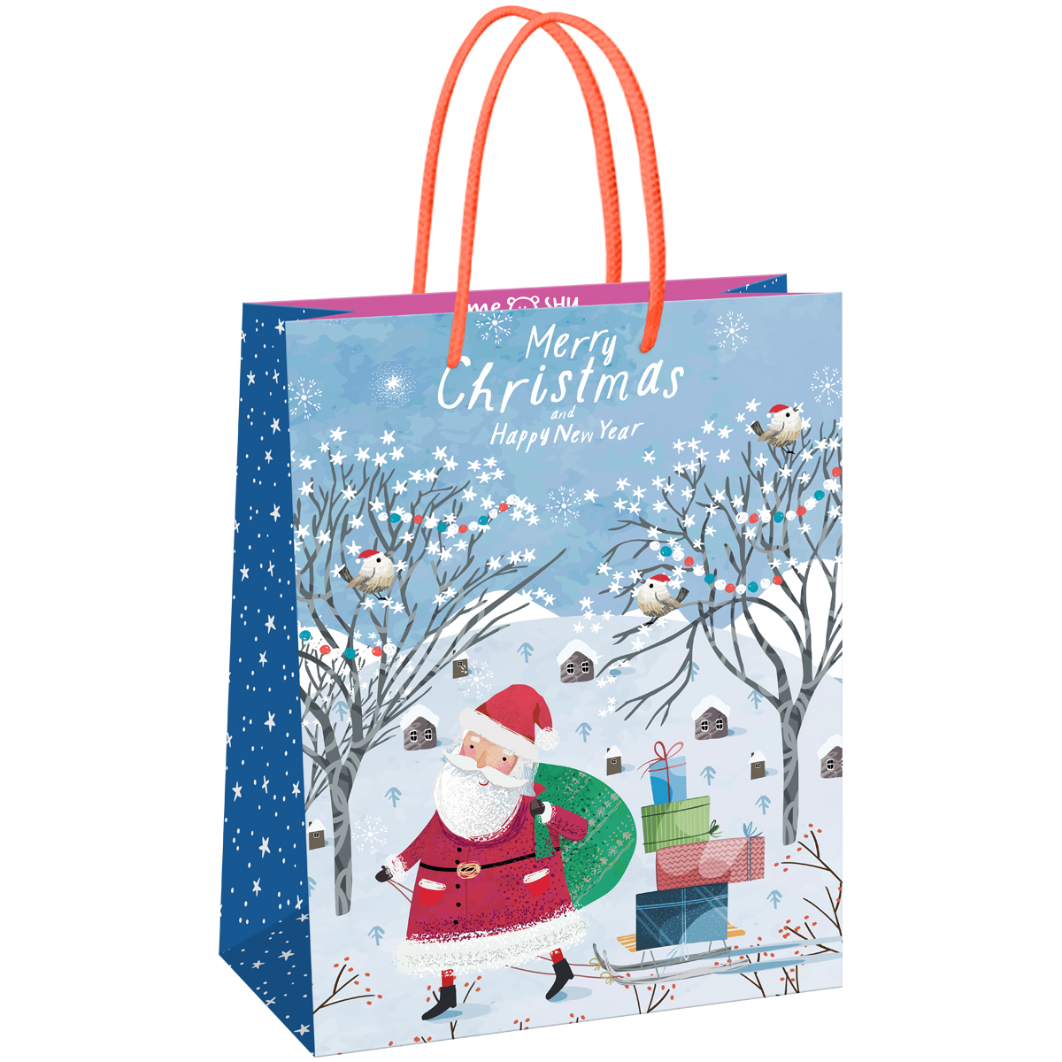 Пакет подарочный 33*42*12см MESHU "Christmas", матовая ламинация Пакет подарочный 33*42*12см MESHU "Christmas", матовая ламинация