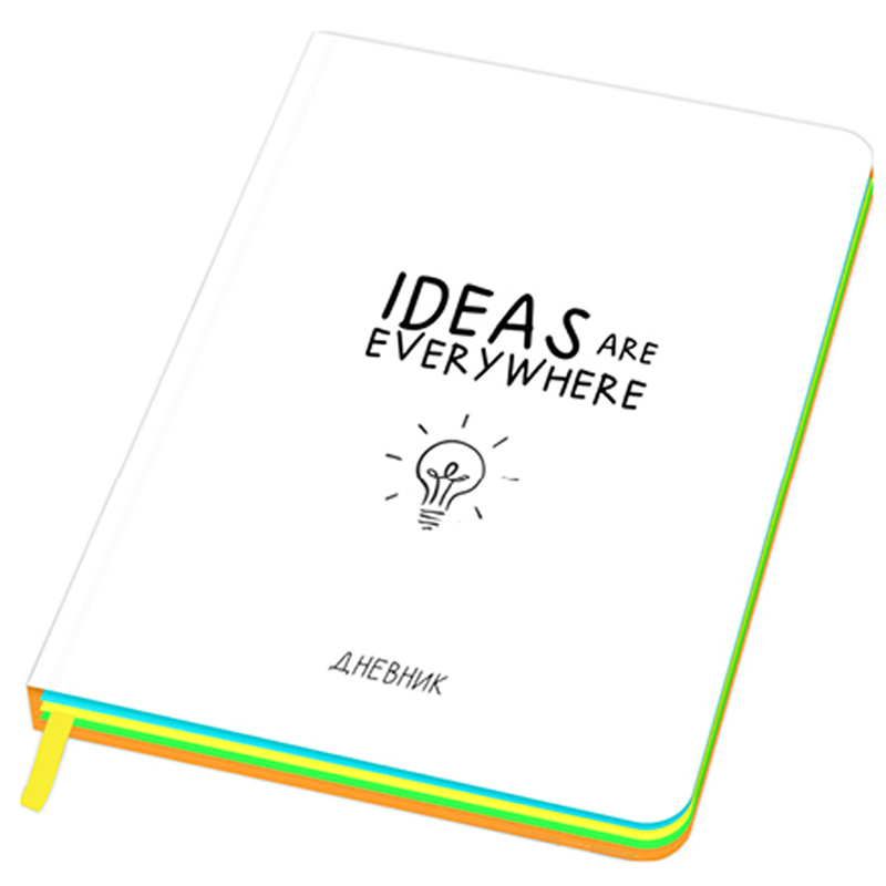 Дневник 1-11 кл. 48л. ЛАЙТ Greenwich Line "Ideas Everywhere", иск. кожа, тиснение фольгой, цветной с