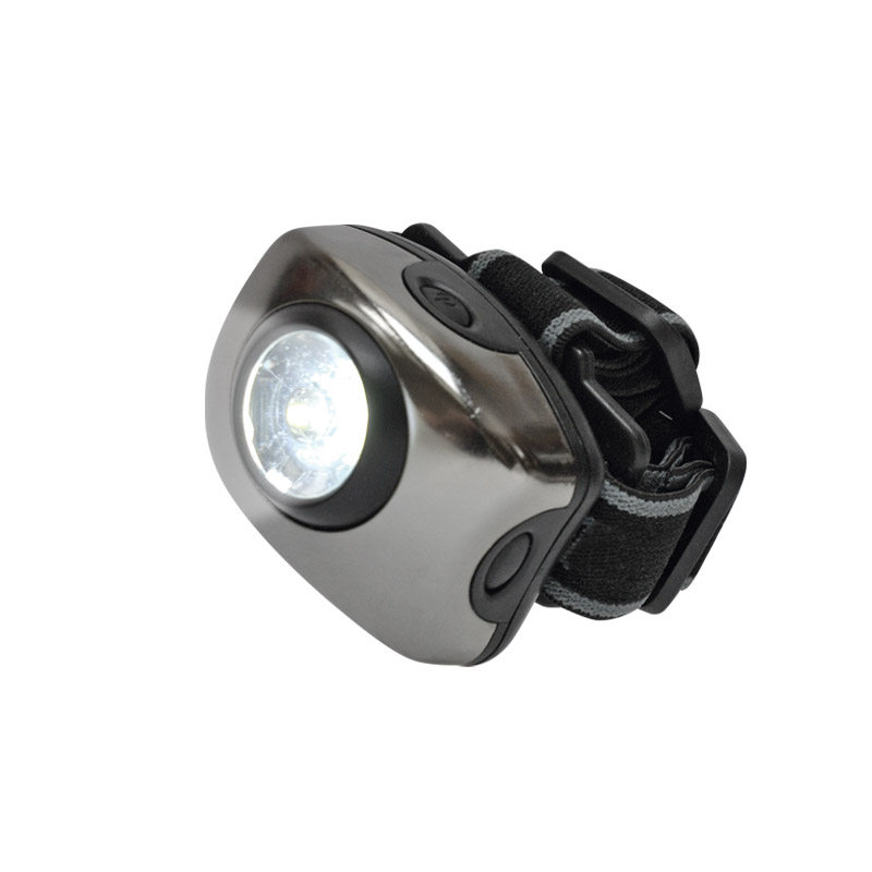 Фонарь налобный S-HL011-C Gun Metal, 1Led,3*AAA