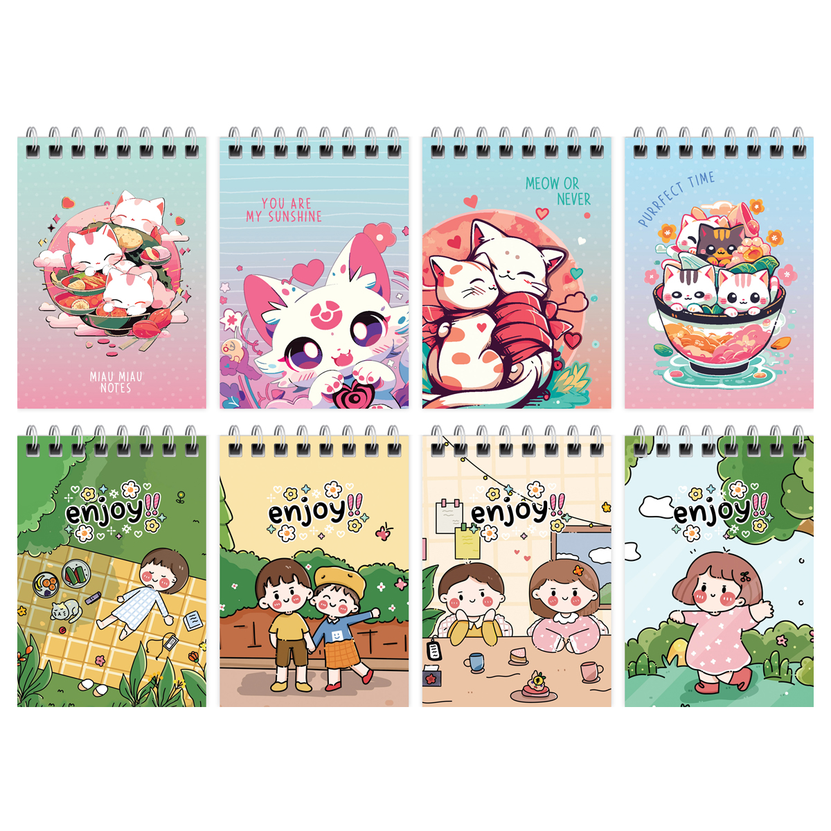 Блокнот А7 40л гребень BG "Anime style"