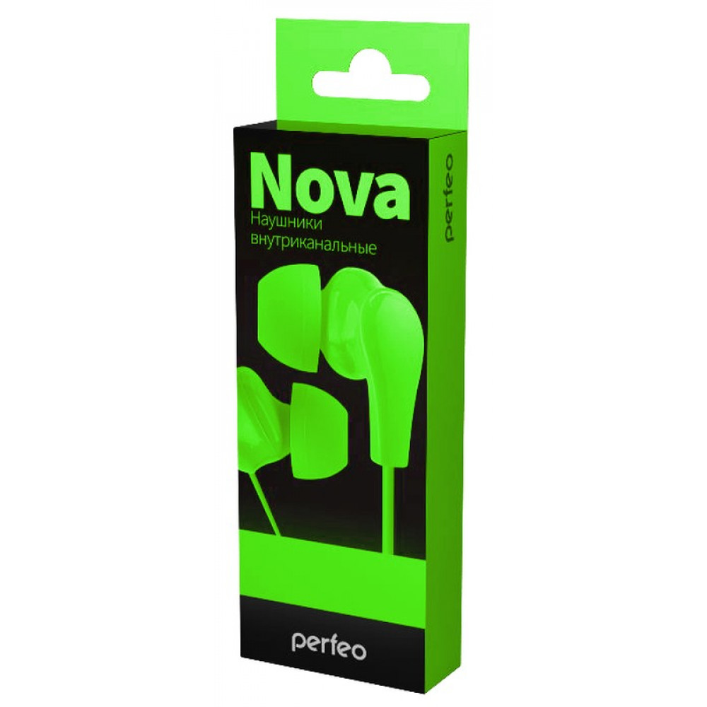 Perfeo наушники NOVA внутриканальные зеленые