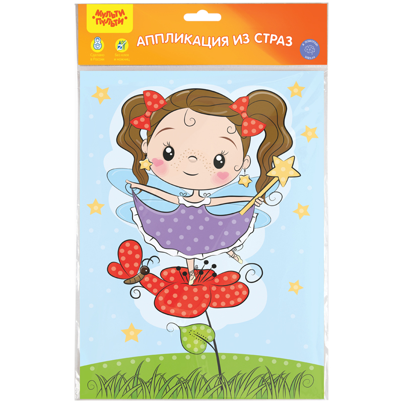Аппликация стразами МУЛЬТИ-ПУЛЬТИ Фея 21*29,5см