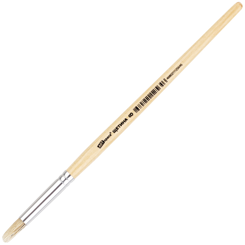 Кисть щетина круглая №8 ArtSpace пакет, европодвес