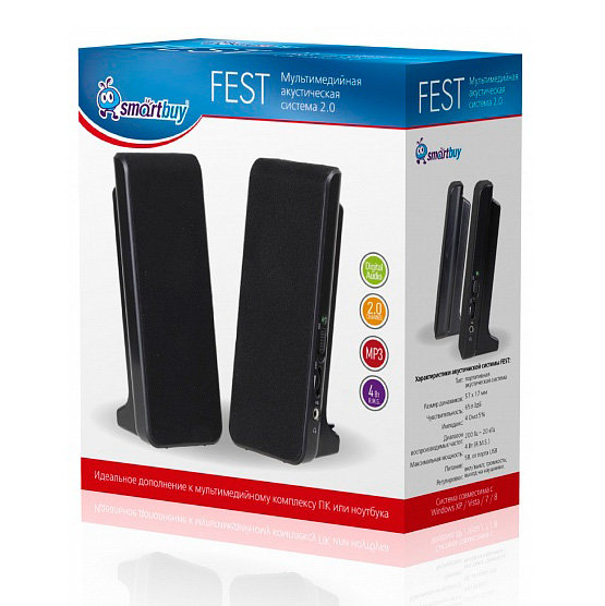Колонки Smart Buy FEST мощность 4Вт питание от USB (товар)