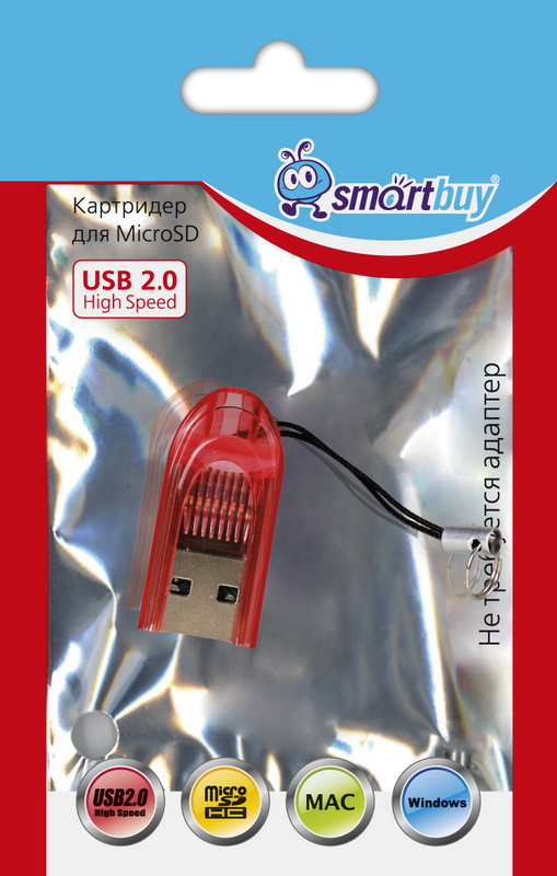 Картридер Smart Buy Red MicroSD (SBR-710-R)