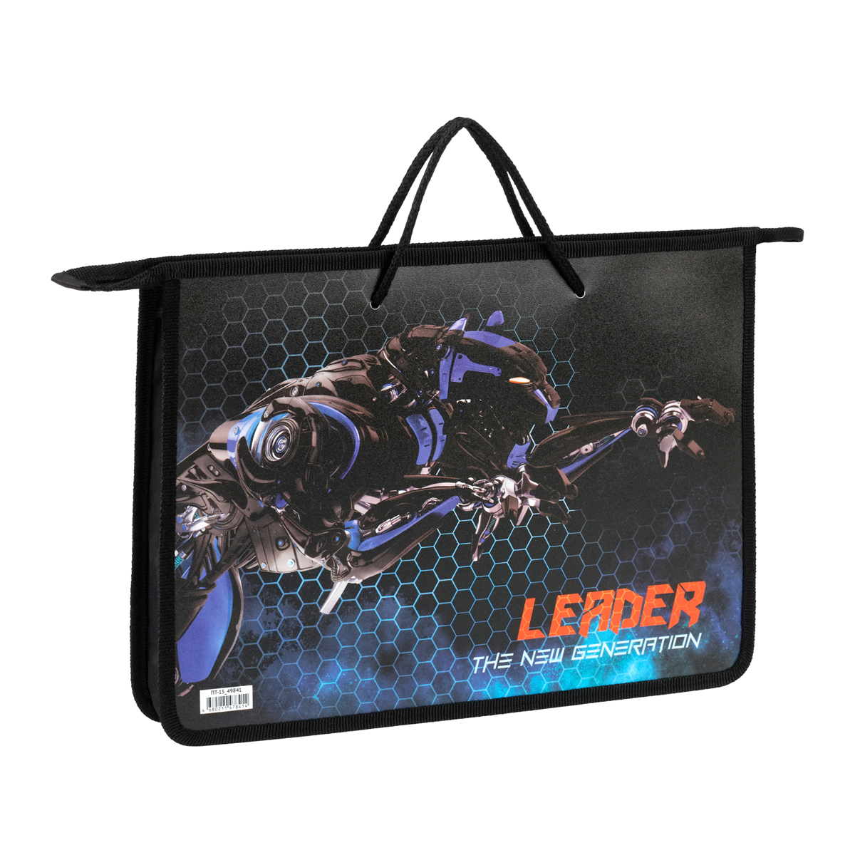 Папка с ручками А4 ArtSpace "Leader", пластик, на молнии, 45мм