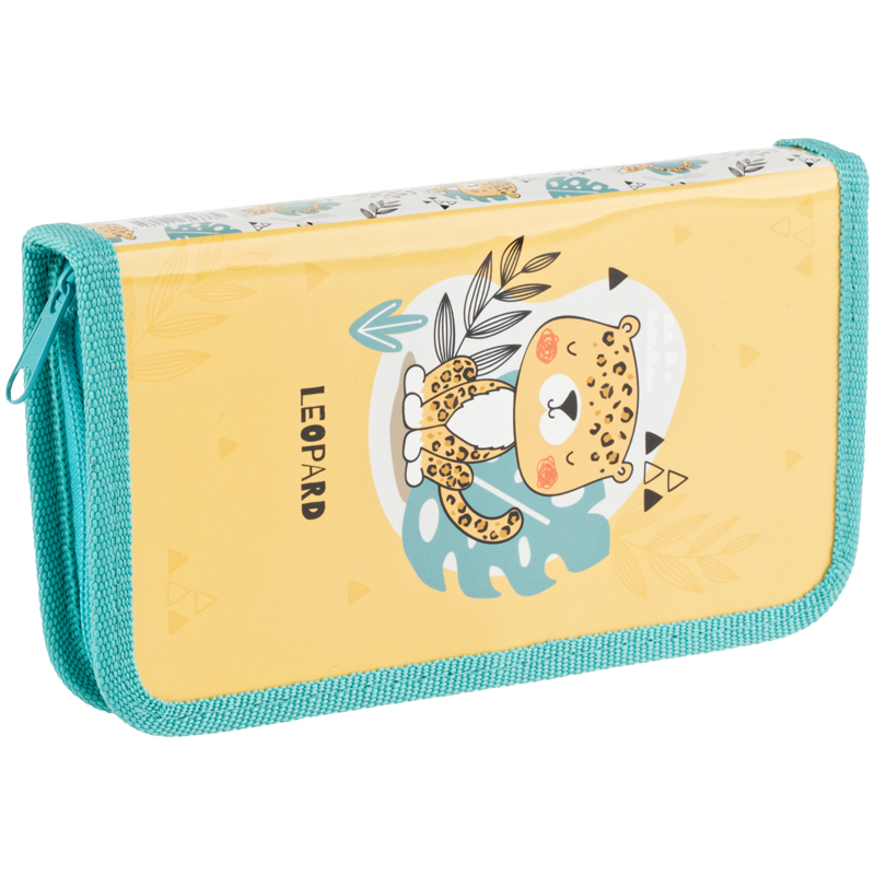 Пенал 1 отделение, 190*130 ArtSpace "Leopard", ламинированный картон