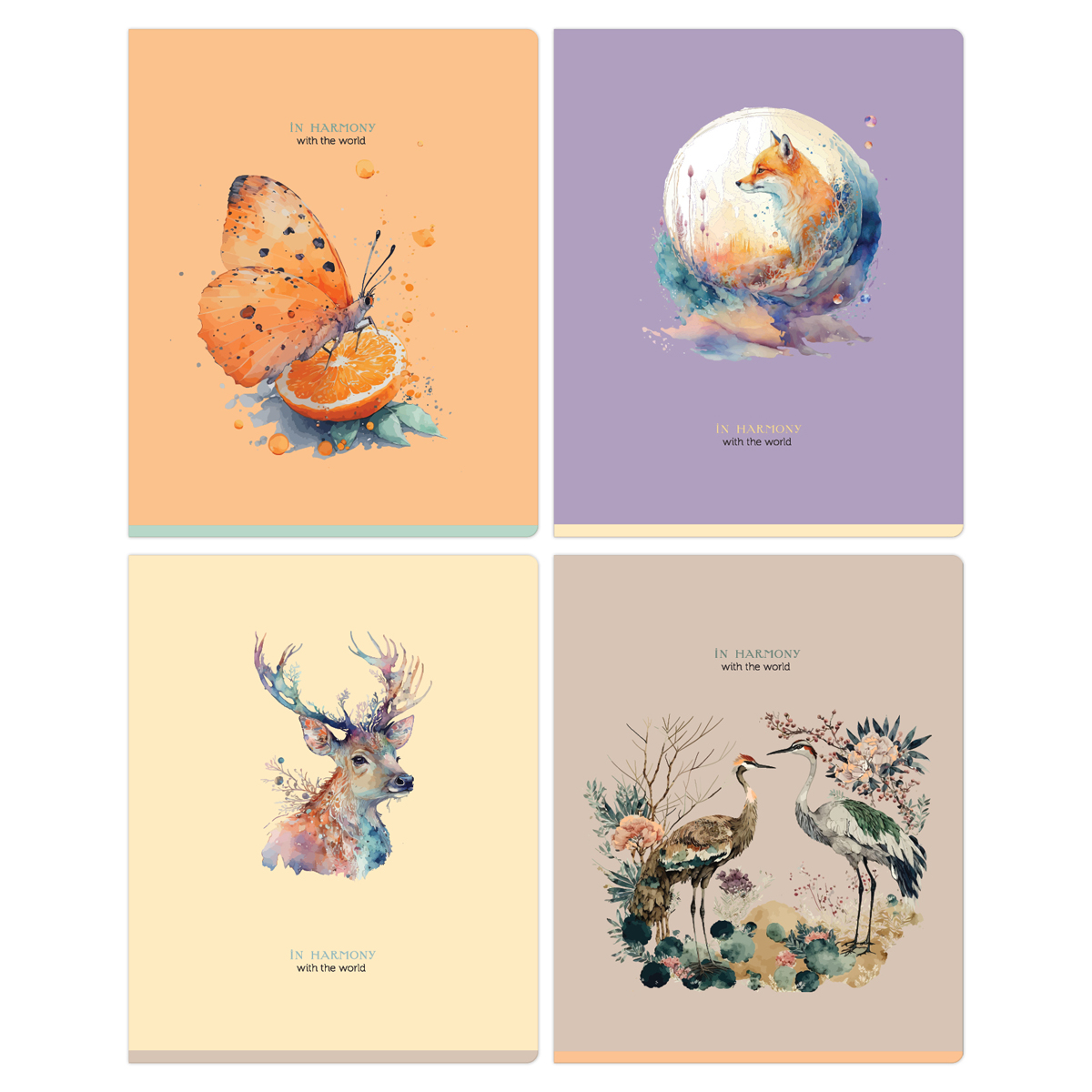 Тетрадь А5 96л кл BG "В гармонии с миром", эконом