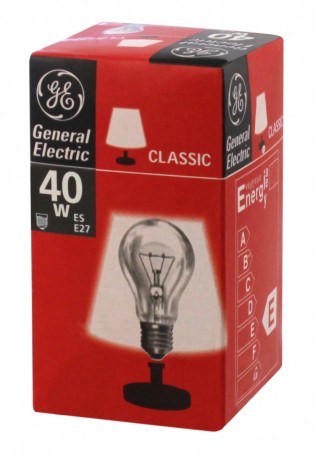 General Electric 40A1//CL/E27 лампа прозрачн. 40W