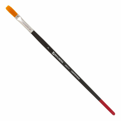 Кисть СИНТЕТИКА плоская №7 BRAUBERG  1/30