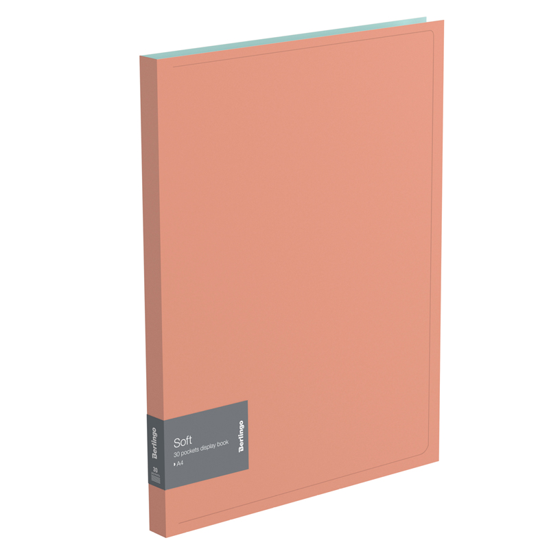 Папка 30 файлов А4 Berlingo "Soft", 17мм, 600мкм, коралловая Папка 30 файлов А4 Berlingo "Soft", 17мм, 600мкм, коралловая