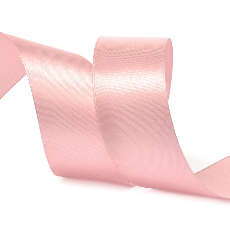 Лента атласная 1 1/2" (38мм) цв.3058 св.гр.розовый IDEAL 1м/уп.27,4 м