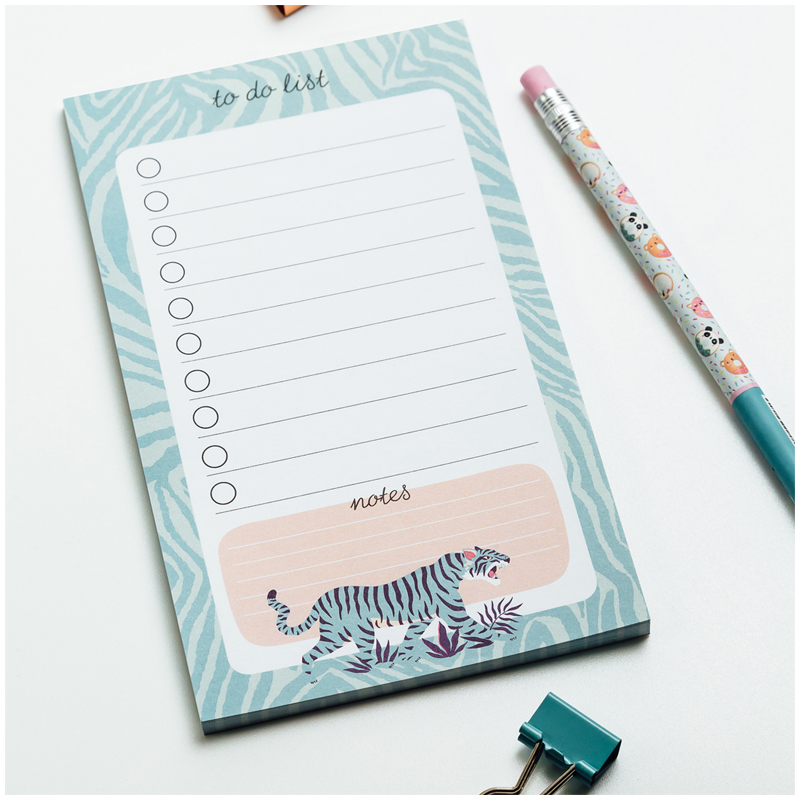 Блок для записей (To Do list) MESHU 10,0*17,0 см, 50л., "Wild", на склейке